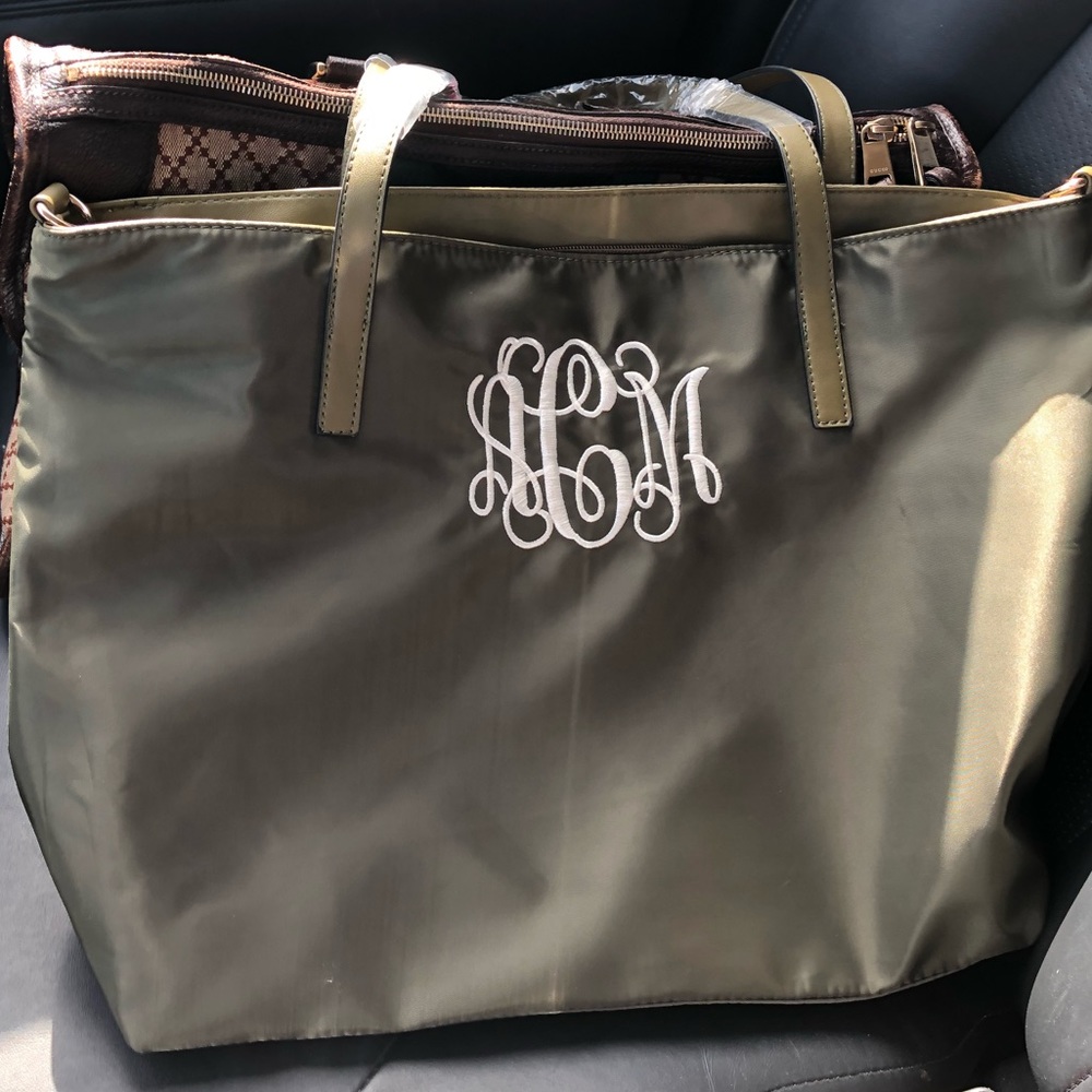 Monogrammed ACM Weatherproof Book Bag/ Tote